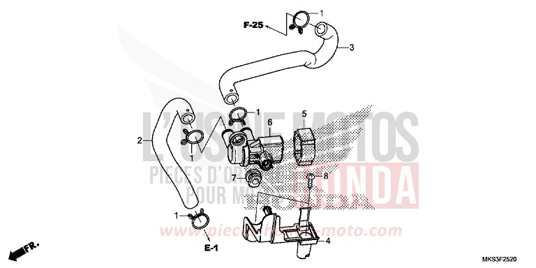 ELECTROVANNE INJECTION D'AIR de Africa Twin DCT GRAND PRIX RED (R380B) 2020
